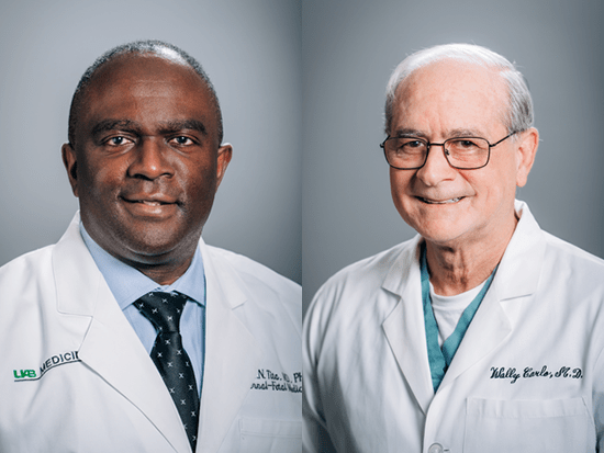 A-PLUS co-leads Alan Tita, M.D., Ph.D. and Waldemar A. Carlo, M.D. Photography: Andrea Mabry